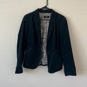 Talbots Aqua blue velvet jacket